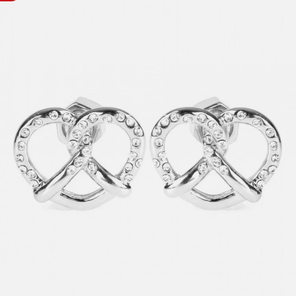 NWT Marc By Marc Jacobs Silver tone Argento Pretzel Stud Earrings - Picture 1 of 2